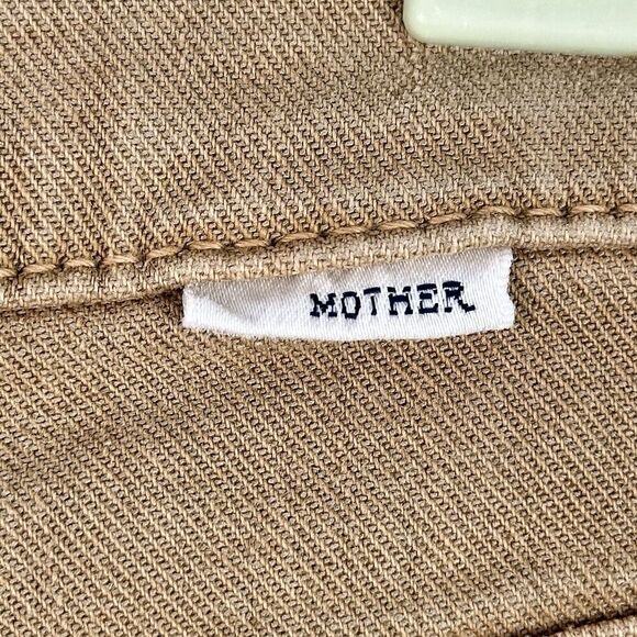 Mother The Tomcat Straight Leg Jeans Women’s 24 Lark Tan Khaki High Rise Button - Picture 14 of 15